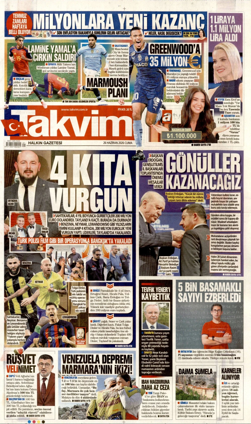 takvim gazetesi