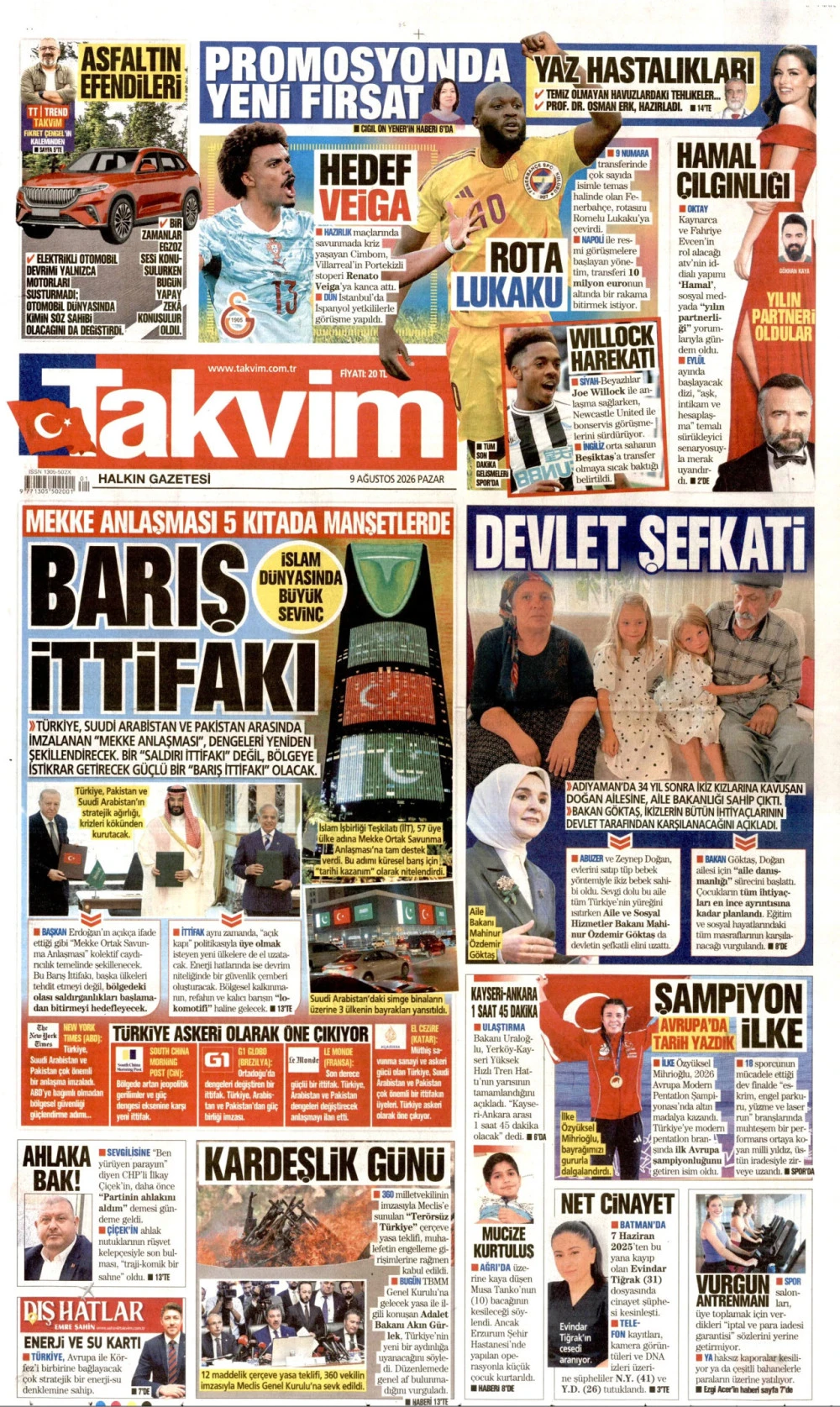 takvim gazetesi