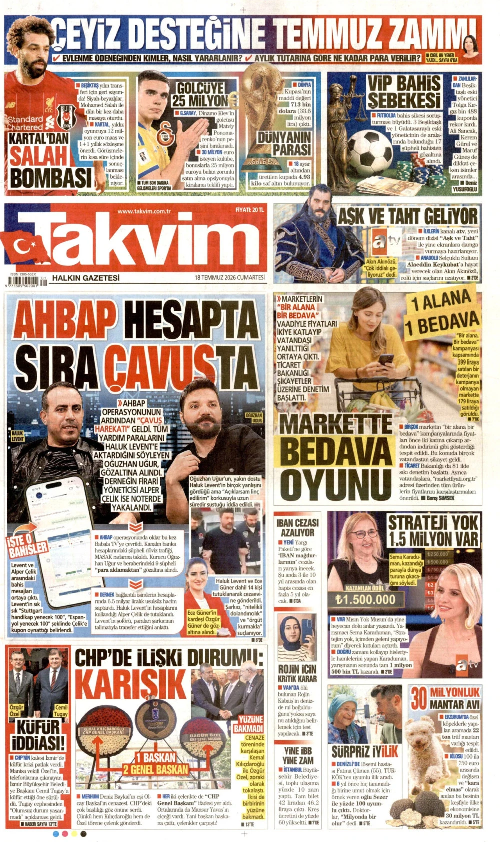 takvim gazetesi