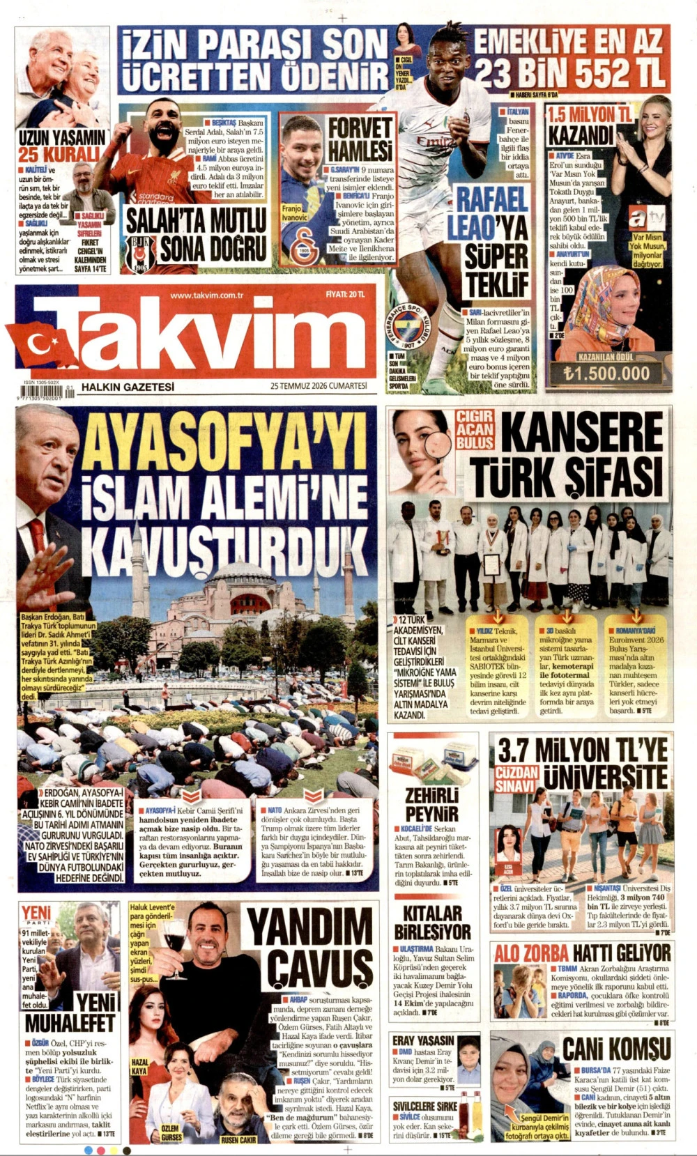 takvim gazetesi