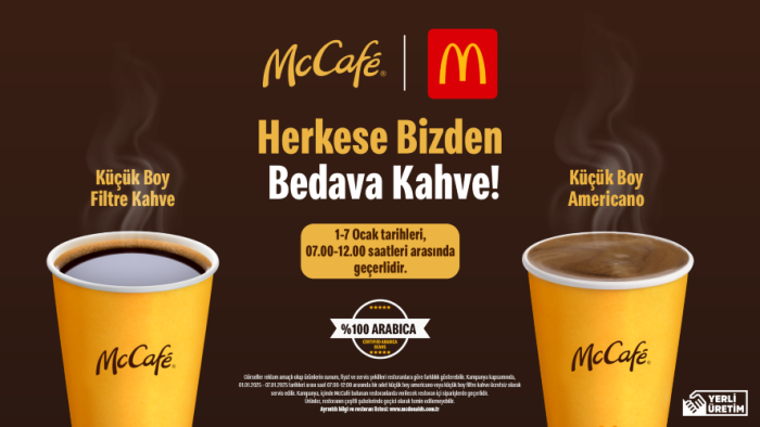 Yeni Yılın İlk Kahveleri McDonald&rsquo;s T&uuml;rkiye&rsquo;den!
