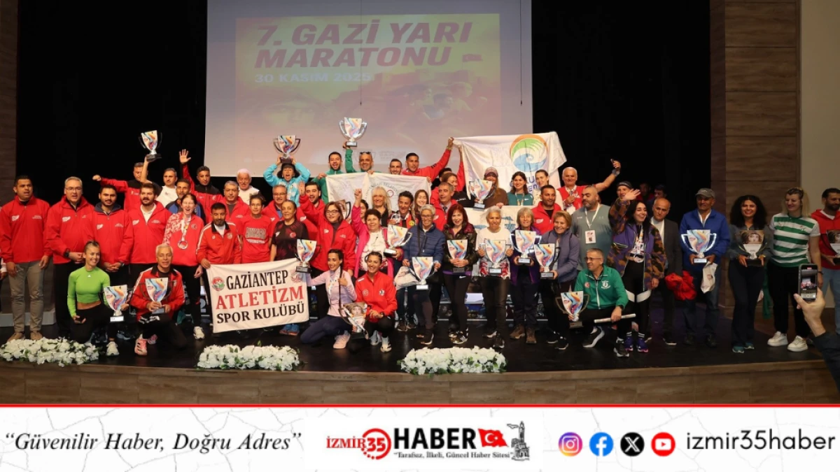7’NCİ GAZİ YARI MARATONU ÖDÜLLERİ SAHİPLERİNİ BULDU