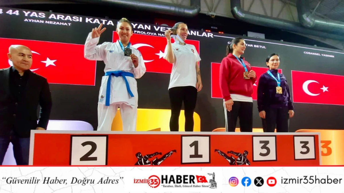 Aliağa Belediyesi Karate Antren&ouml;r&uuml; Nezahat Ayhan T&uuml;rkiye Şampiyonu Oldu