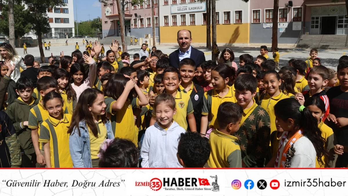 BAŞKAN ALTAY MEZUN OLDUĞU SEL&Ccedil;UK İLKOKULU&rsquo;NDA &Ouml;ĞRENCİLERLE BULUŞTU