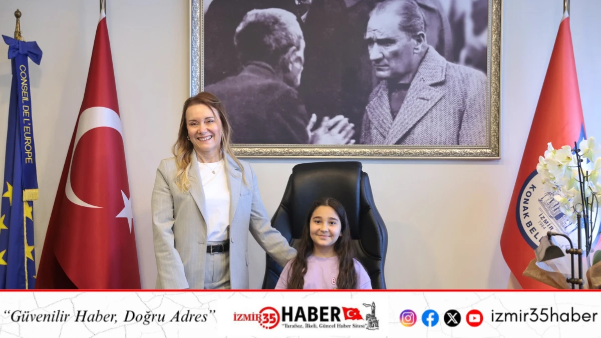 Başkan Mutlu makamını &ccedil;ocuklara devretti
