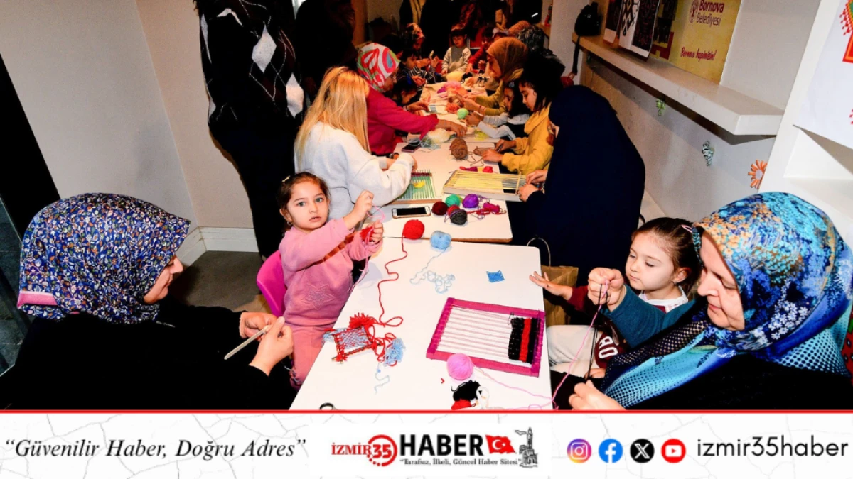 Bornova&rsquo;da minik eller tezg&acirc;h başında