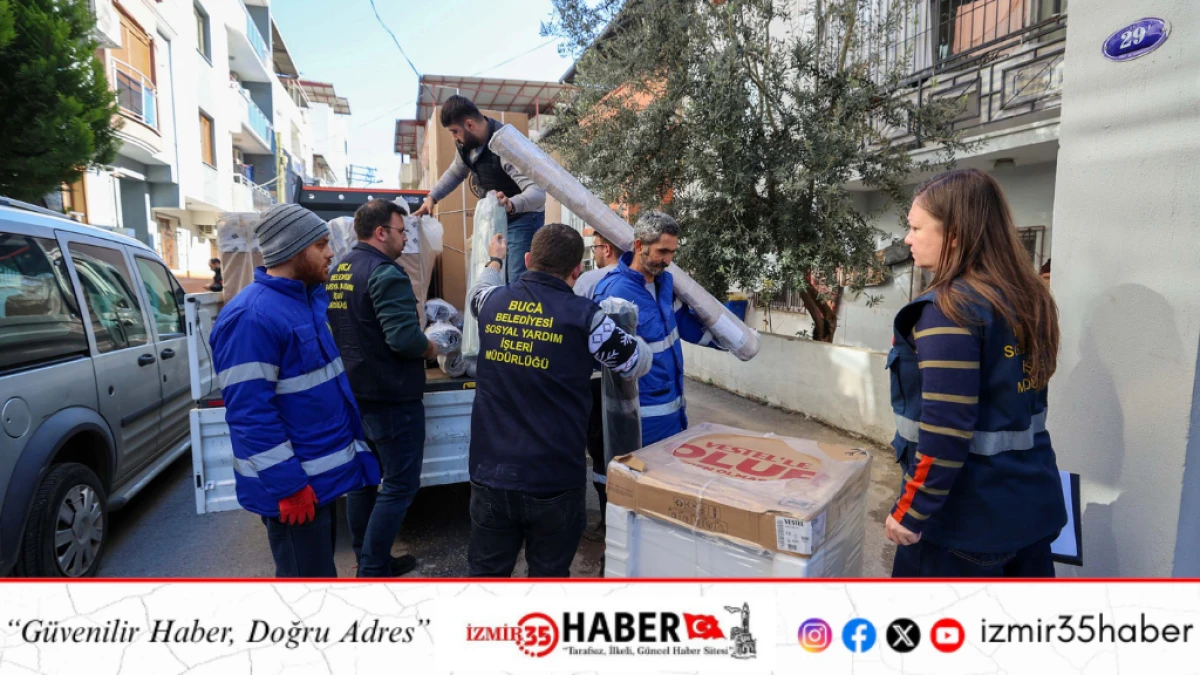 Buca Belediyesi&rsquo;nden selden etkilenen ailelere eşya desteği