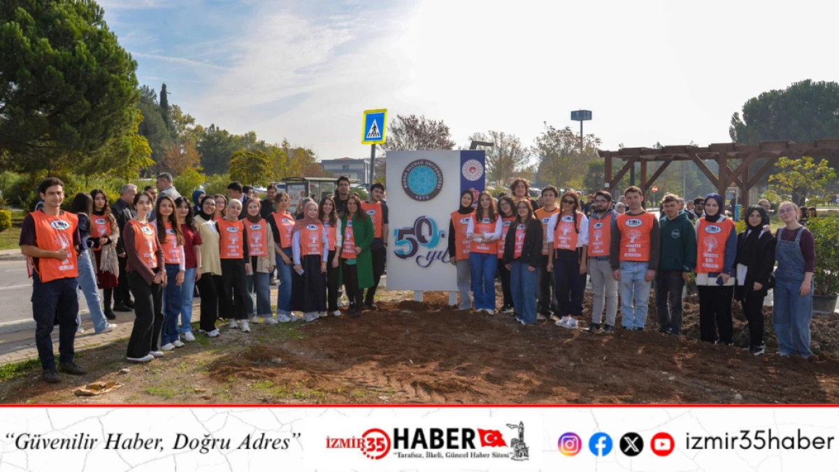 BUÜ’nün 50. Yıl Sokağı açılış hazırlıkları fidanlarla renklendirildi