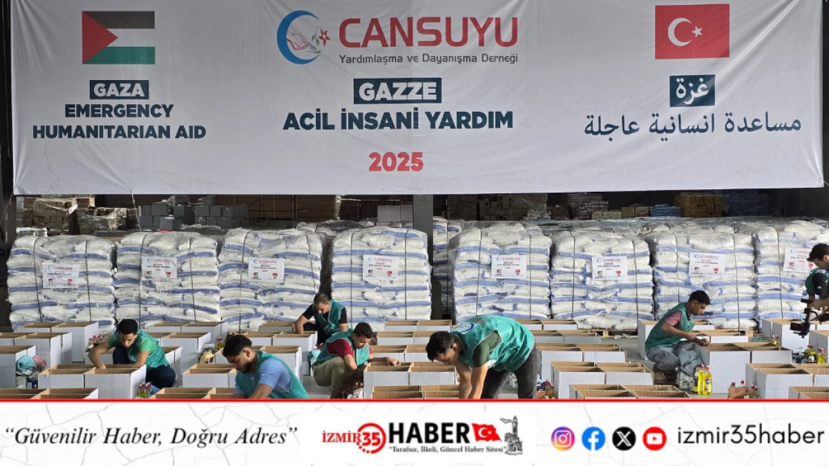 CANSUYU&rsquo;NDAN GAZZE&rsquo;YE 400 TON ACİL İNSANİ YARDIM