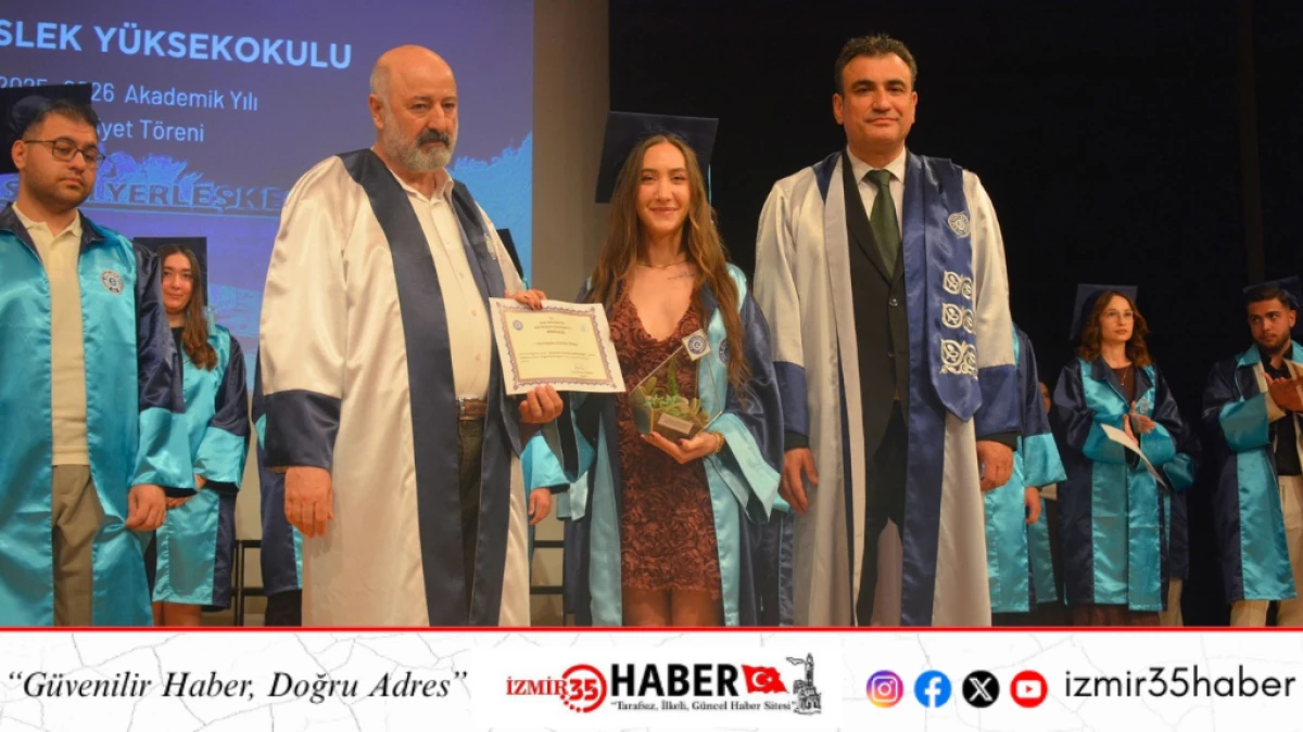 Ege Meslek Y&uuml;ksekokulunda mezuniyet coşkusu yaşandı