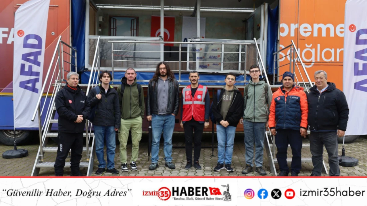 Ege &Uuml;niversitesinde Deprem Sim&uuml;lasyon Tırı ile &ouml;ğrenciler depremi deneyimledi