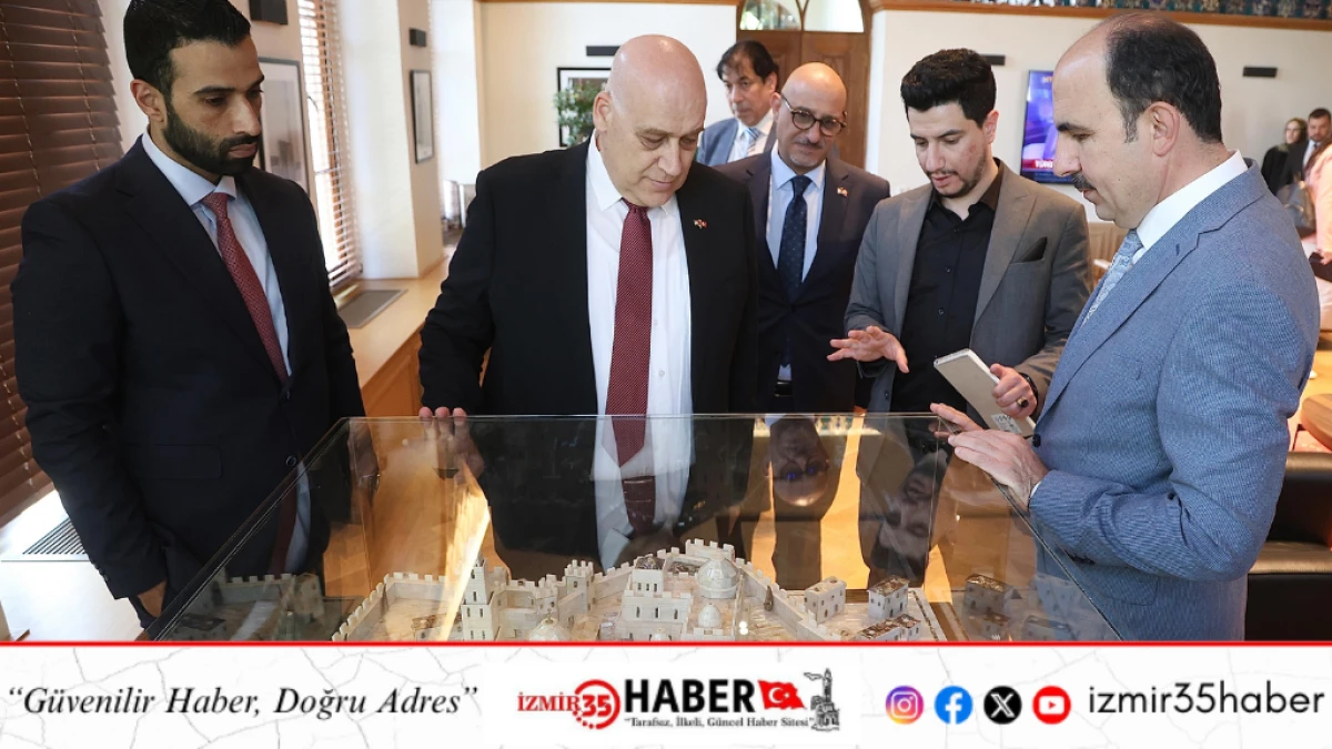 FİLİSTİN&rsquo;İN ANKARA B&Uuml;Y&Uuml;KEL&Ccedil;İSİ EBU CEYŞ BAŞKAN ALTAY&rsquo;I ZİYARET ETTİ