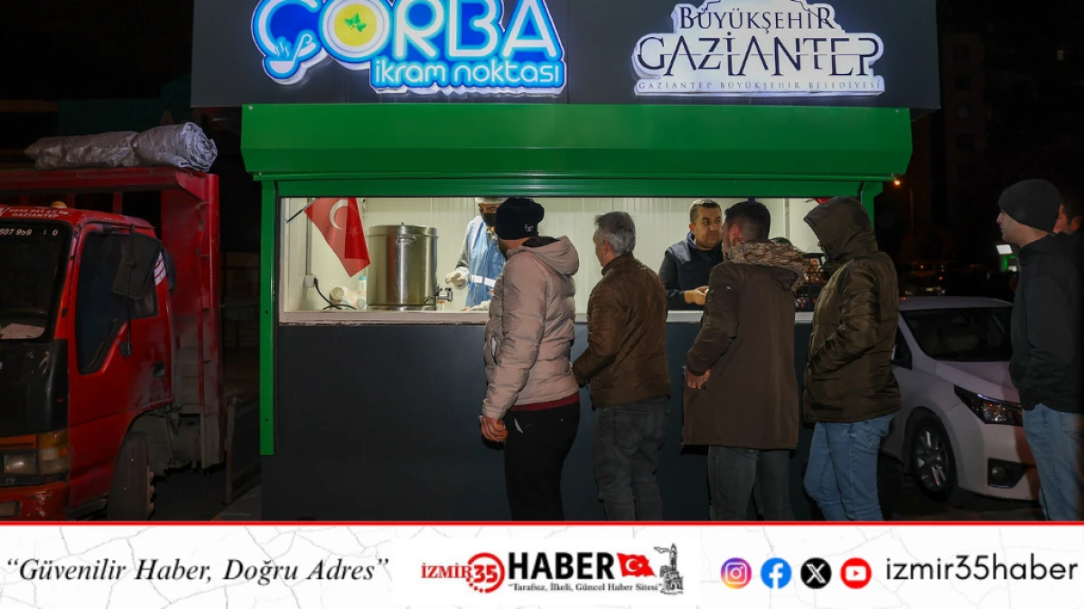 GAZİANTEP BÜYÜKŞEHİR, 39 NOKTADA SABAHI SICAK ÇORBA İLE KARŞILIYOR