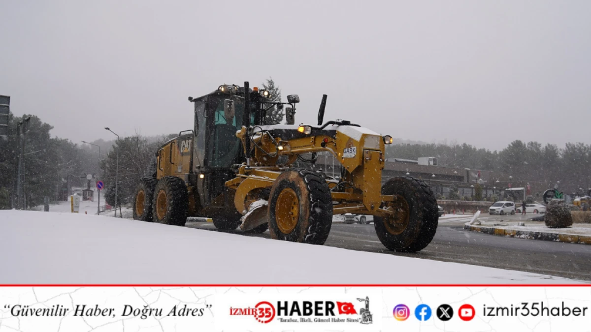 GAZİANTEP B&Uuml;Y&Uuml;KŞEHİR, KAR YAĞIŞINA Y&Ouml;NELİK T&Uuml;M AŞAMALARDA SAHADA