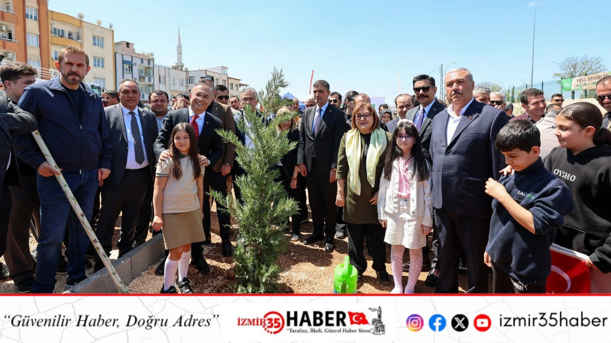 GAZİANTEP B&Uuml;Y&Uuml;KŞEHİR&rsquo;DEN 23 NİSAN&rsquo;A &Ouml;ZEL FİDAN DİKİM T&Ouml;RENİ