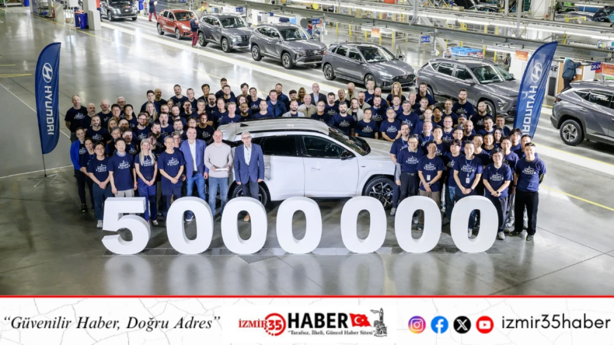 Hyundai &Ccedil;ek Fabrikasında 5 Milyonuncu Ara&ccedil; &Uuml;retildi.