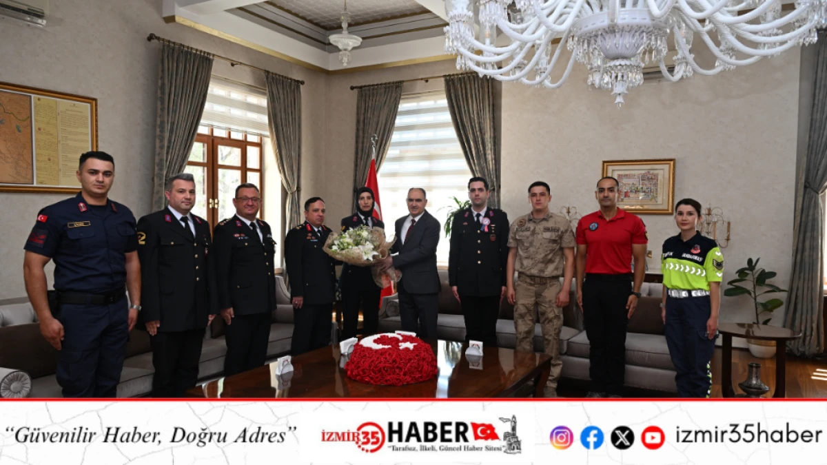 Jandarma Teşkilatının 187. Kuruluş Yıl D&ouml;n&uuml;m&uuml;nde Vali &Ouml;zkan&rsquo;a Ziyaret 