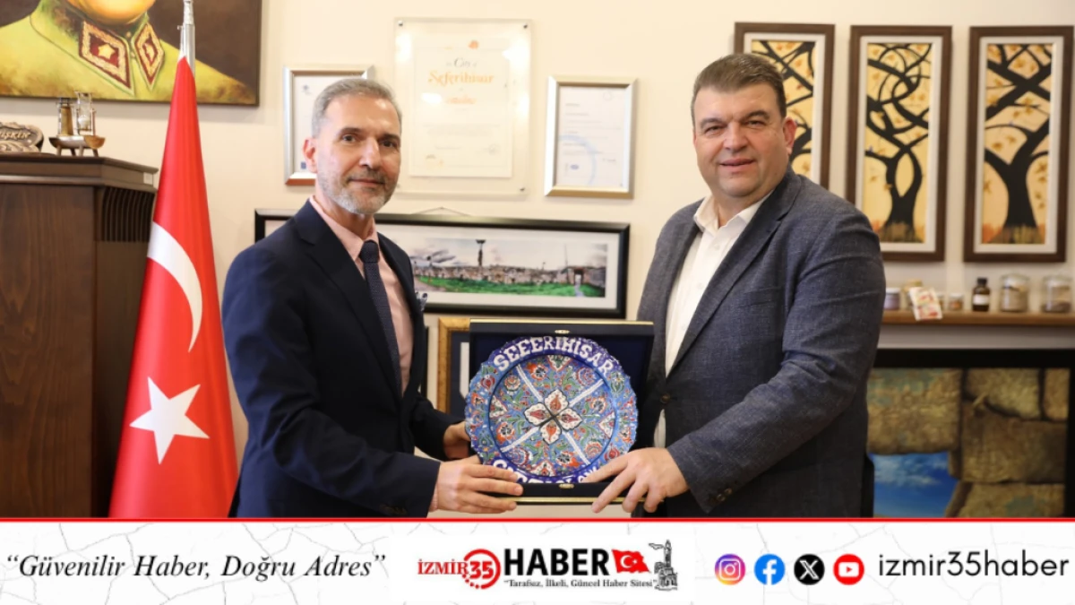 KKTC İzmir Başkonsolosluğu heyeti, Seferihisar Belediyesi&rsquo;ne nezaket ziyaretinde bulundu.&nbsp;