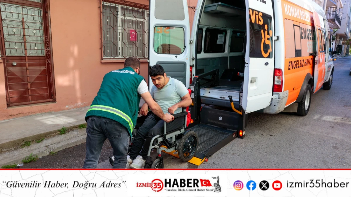 Konak&rsquo;ın &lsquo;Engelsiz Servis&rsquo;i y&uuml;zleri g&uuml;ld&uuml;rmeye devam ediyor