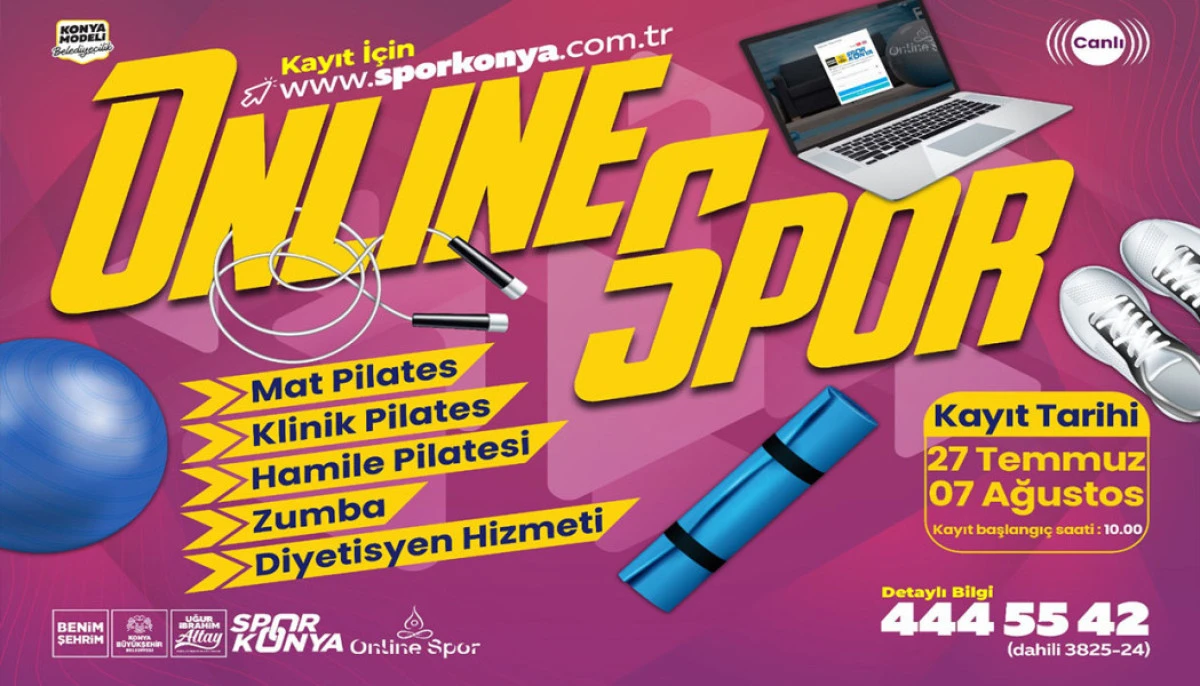 KONYA B&Uuml;Y&Uuml;KŞEHİR&rsquo;İN ONLİNE SPOR EĞİTİMLERİNDE YENİ D&Ouml;NEM KAYITLARI BAŞLIYOR