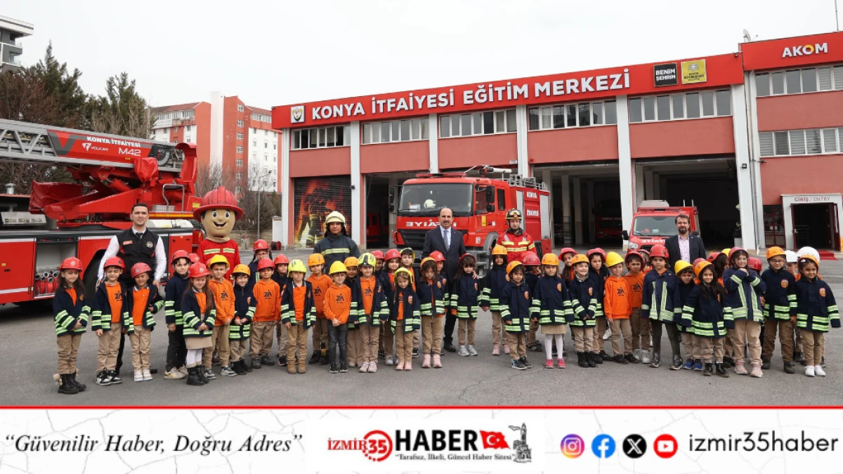 KONYA&rsquo;DA 1. SINIFA GİDEN 45 BİN &Ccedil;OCUK İTFAİYE EĞİTİMİ G&Ouml;R&Uuml;YOR