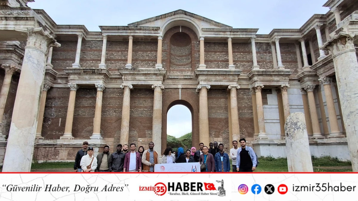 Manisa&rsquo;da Uluslararası &Ouml;ğrenciler Sardes'i gezdi