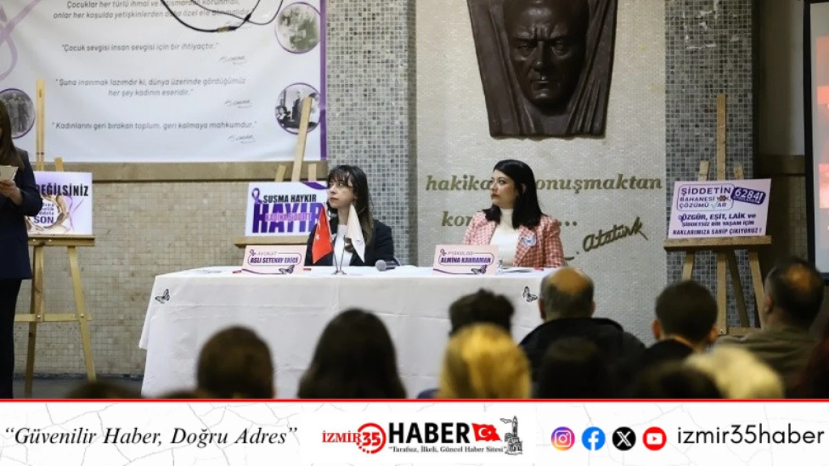 Menderes&rsquo;te Kadına Şiddete Karşı M&uuml;cadele