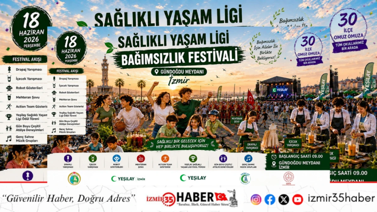 Sağlıklı Yaşam Ligi Projesi İzmir Yeşilay Bağımsızlık Festivali ile Ta&ccedil;lanıyor