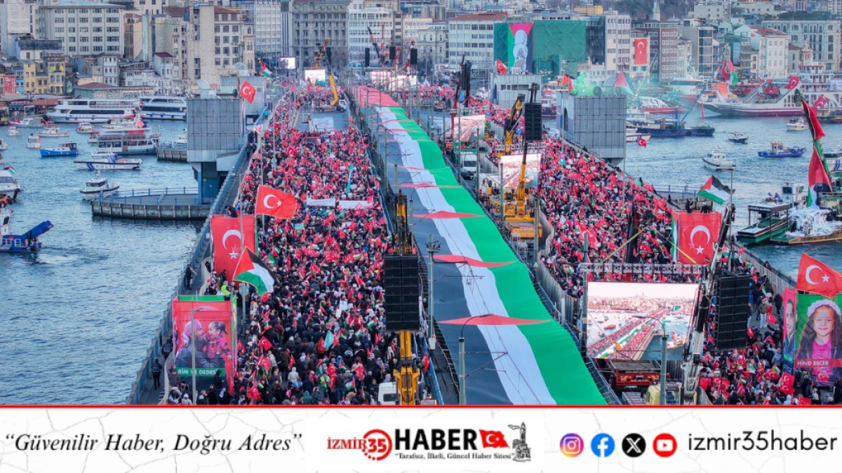 SAKARYA&rsquo;DAN 109 OTOB&Uuml;SLE GALATA&rsquo;YA: FİLİSTİN&rsquo;E DESTEK Y&Uuml;R&Uuml;Y&Uuml;Ş&Uuml;NE YOĞUN KATILIM