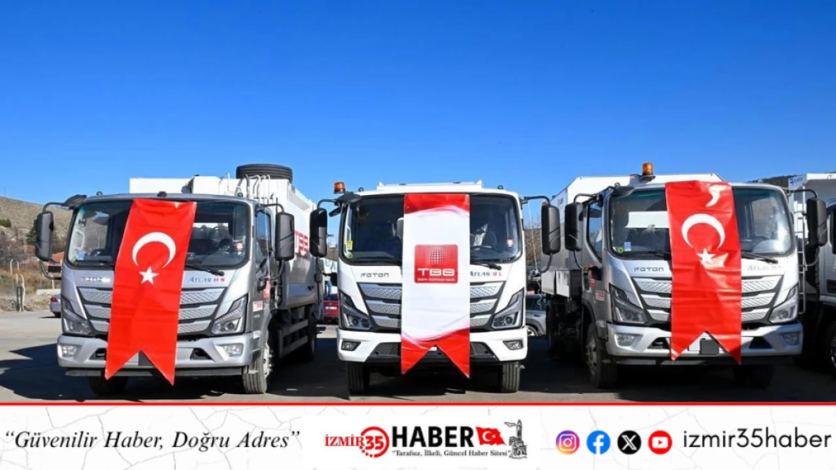 TBB&rsquo;den Seferihisar Belediyesi&rsquo;ne &ccedil;&ouml;p kamyonu desteği