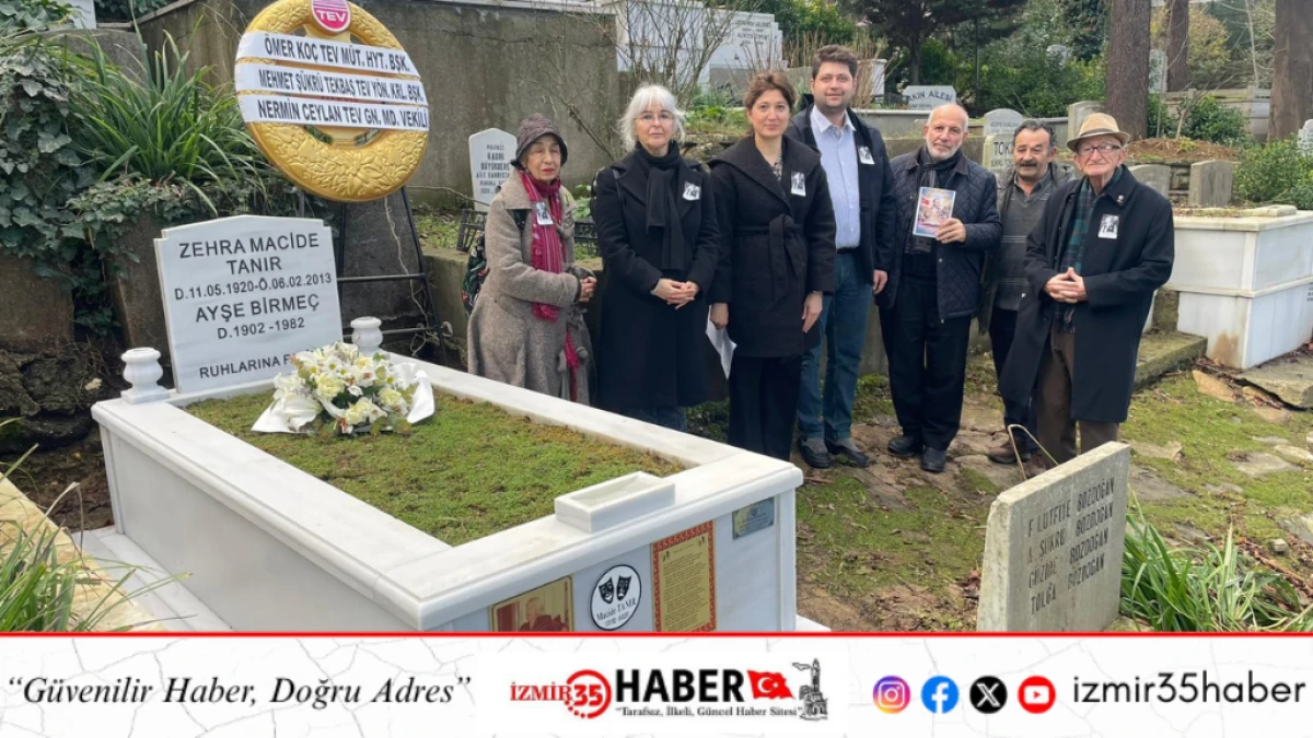 T&Uuml;RK EĞİTİM VAKFI, BAĞIŞ&Ccedil;ISI USTA TİYATROCU MACİDE TANIR&rsquo;I KABRİ BAŞINDA ANDI