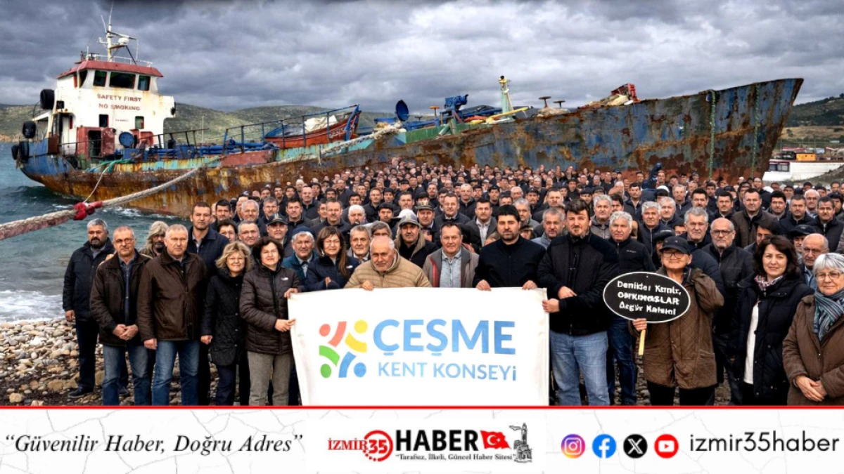 Urla Demircili Koyu&rsquo;nda Ka&ccedil;ak Gemi S&ouml;k&uuml;m&uuml;ne Tepki: Asla İzin Vermeyeceğiz