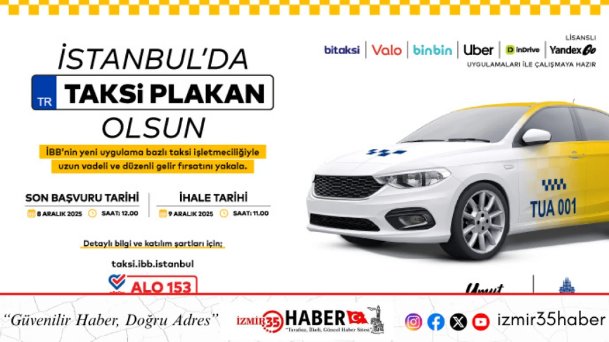 UYGULAMA BAZLI TAKSİ İÇİN YENİ İHALE 9 ARALIK’TA